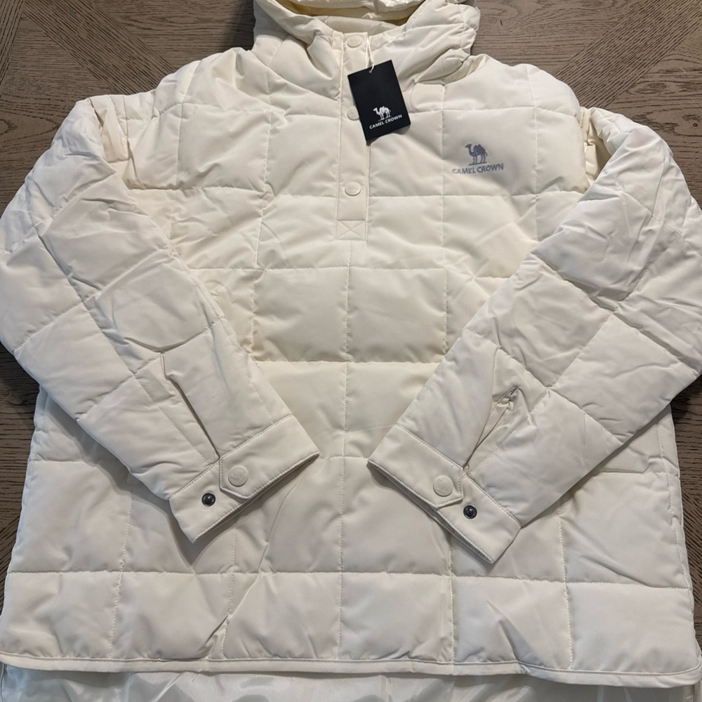 CAMELSPORTS Women's Lightweight Hooded Winter Coat Oversized Quilted Puffer M